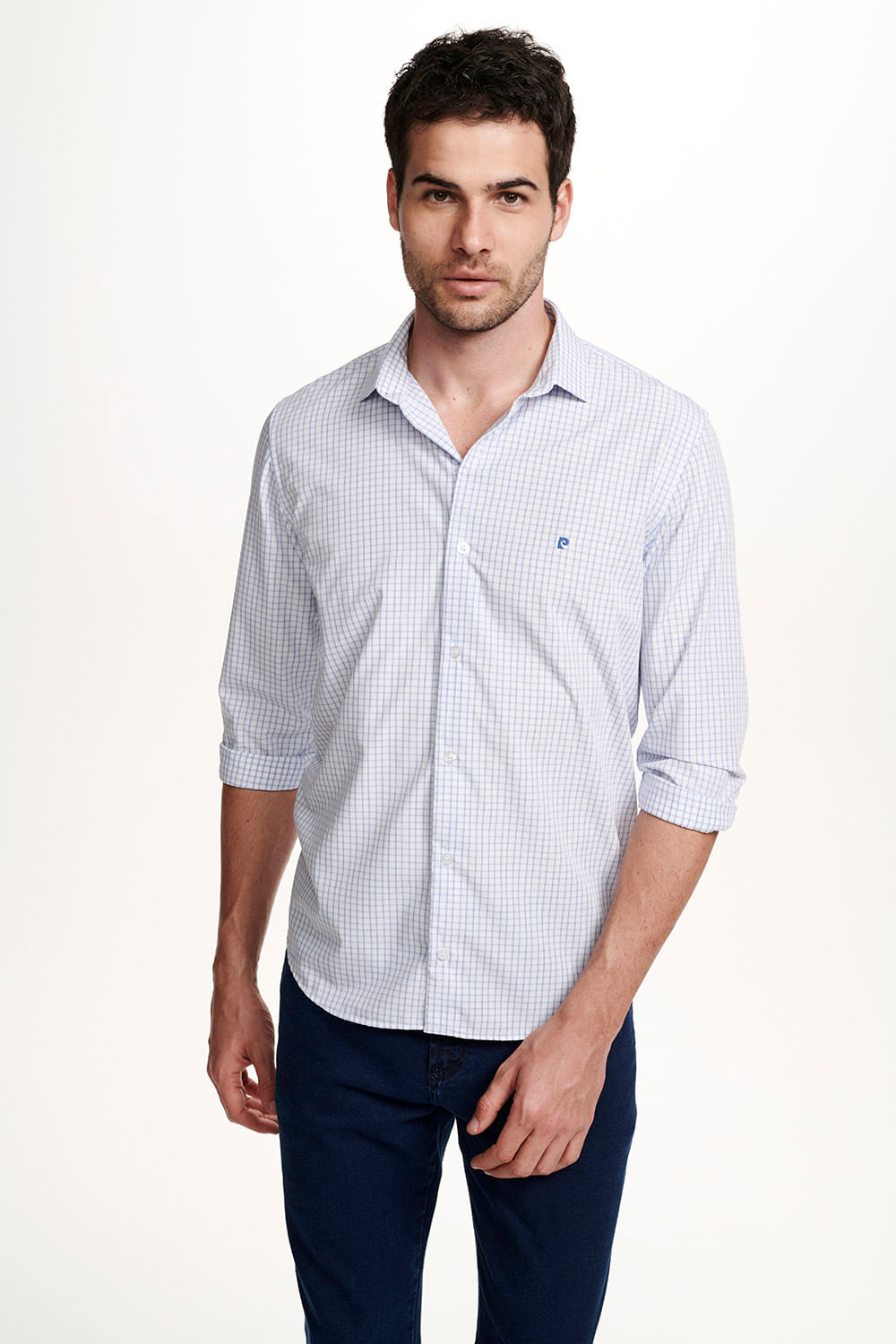 Camisa Clássica Manga Longa Xadrez