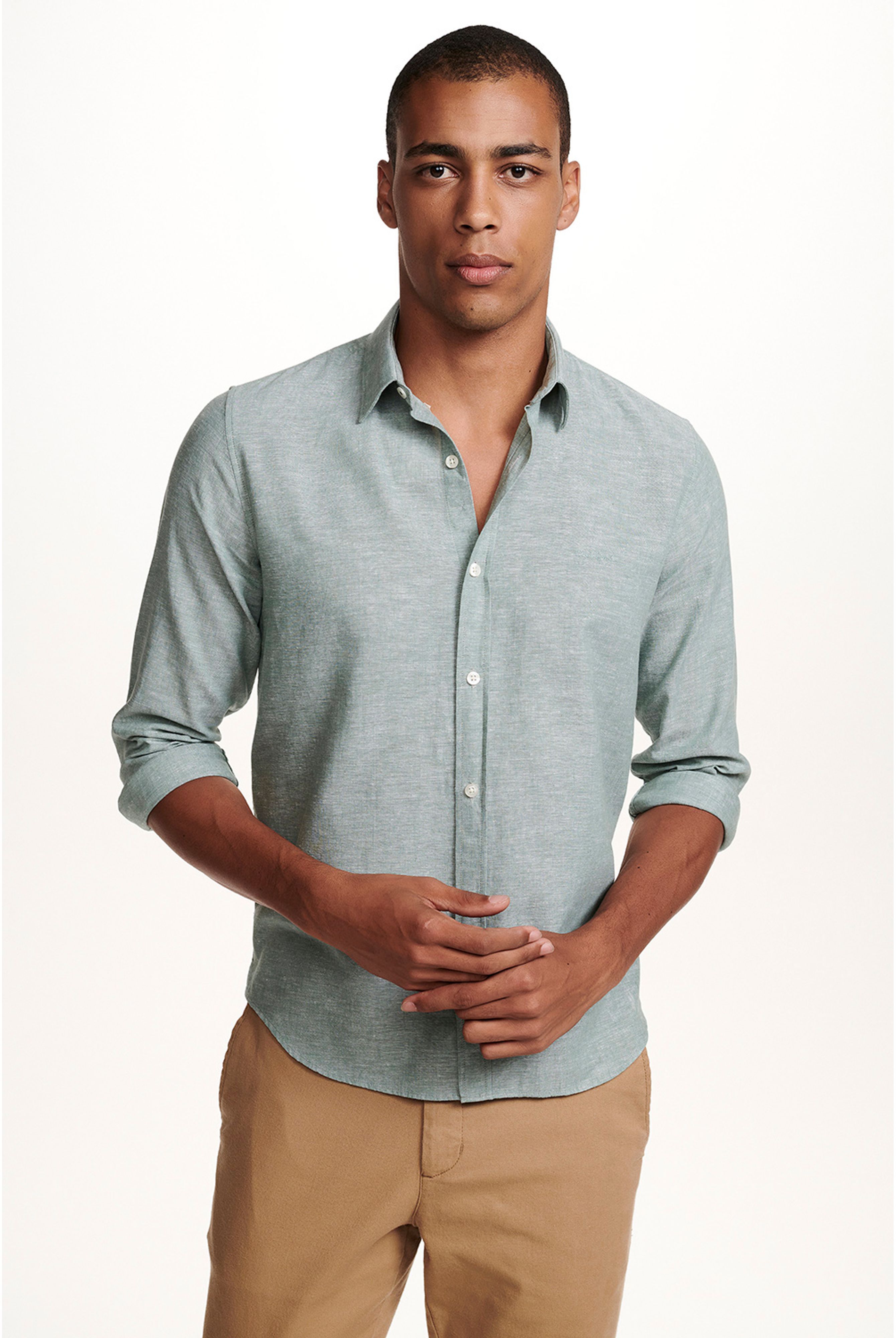 Camisa Linho Manga Camisa Camisa Manga Curta Linho Puro Sou Acalanto  Multimarcas, image size:2680x4000