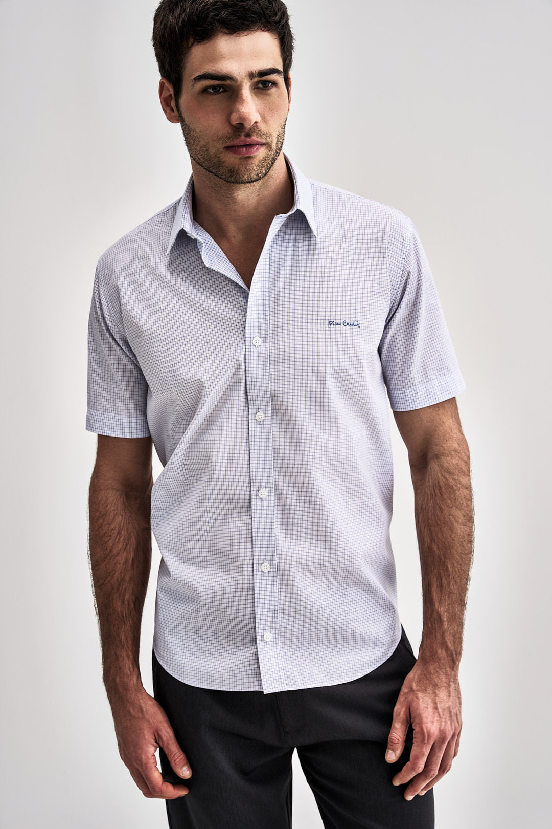 Camisa Casual Manga Curta Xadrez